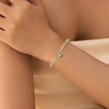 Gold Nail Bangle Bracelet for Women - Gift of Love
