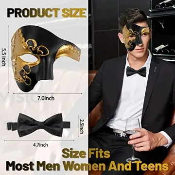 IncreDecor Phantom of The Opera Half Face Masquerade Mask