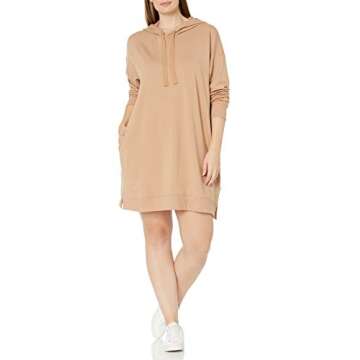 Stylish Iona Long-Sleeve Hooded Mini Dress by The Drop