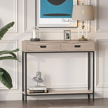 Stylish Roomfitters Oak Console Table - Durable & Chic Design with Storage
