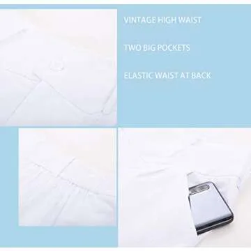 Belle Poque White Linen High Waist Shorts for Women Summer Wide Leg Shorts Causal L