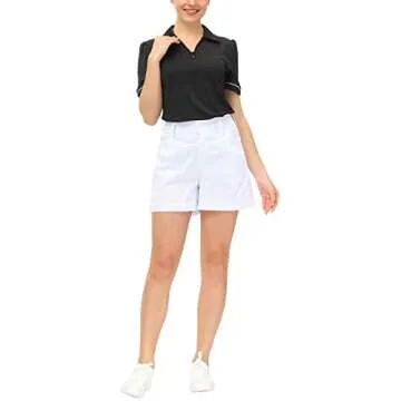 Belle Poque White Linen High Waist Shorts for Women Summer Wide Leg Shorts Causal L