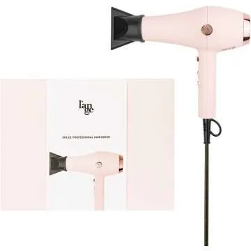 L'ANGE HAIR Soleil Professional Hair Dryer | 3 Heat Settings & 2 Airflow Settings | Cool Shot Locks-in Style | Professional Length Cord | Best Lightweight Hair for Smooth Blowouts (Blush)