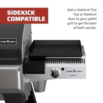 Camp Chef Woodwind Pro 36 Grill with Sidekick Flat Top - Pellet Grill & Smoker for Outdoor Cooking - Comes with WIFI Connectivity - Sidekick Compatible - 1236 Sq In Total Rack Surface Area