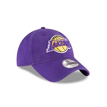 NBA Los Angeles Lakers Core Classic 9Twenty Adjustable Cap, Purple, One Size