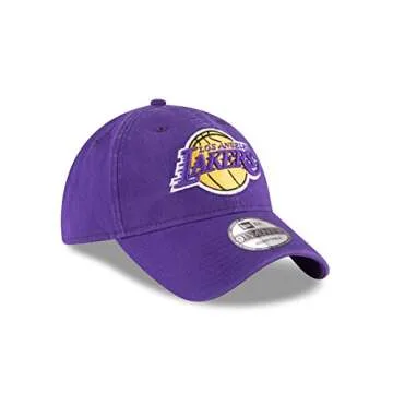 NBA Los Angeles Lakers Core Classic 9Twenty Adjustable Cap, Purple, One Size