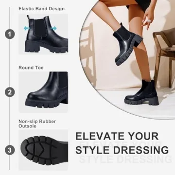 Vepose Women’s 936 Chelsea Ankle Boots - Stylish Comfort