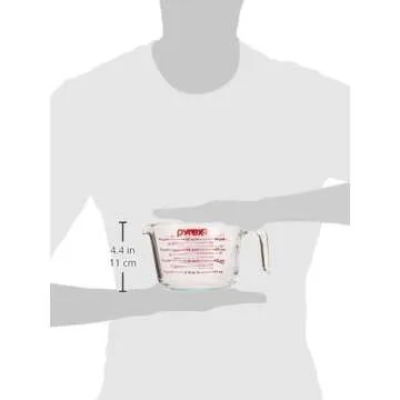 Pyrex (32 Oz) Measuring 4 Cup Glass, Clear, Red