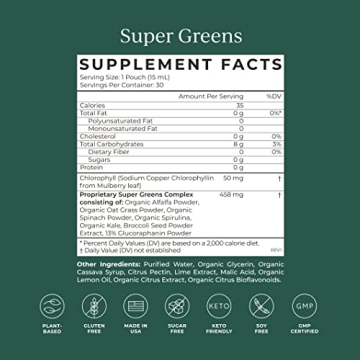 Cymbiotika Super Greens Liquid Supplement for Boosting Wellness