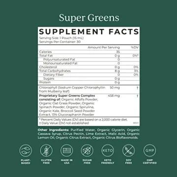 Cymbiotika Super Greens Liquid Supplement for Boosting Wellness