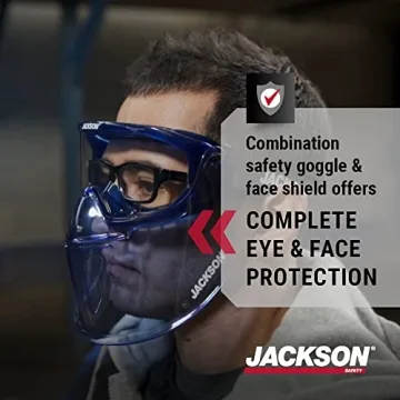 Jackson Safety GPL500 Goggles with Blue Face Shield