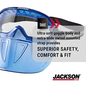 Jackson Safety GPL500 Goggles with Blue Face Shield