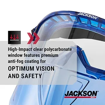 Jackson Safety GPL500 Goggles with Blue Face Shield