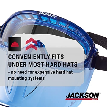 Jackson Safety GPL500 Goggles with Blue Face Shield