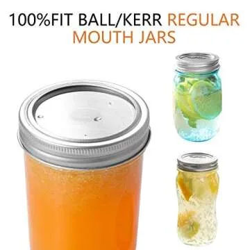 Canning Lids for Ball, Kerr Jars - Split-Type Metal Mason Jar Lids for Canning - Food Grade Material...