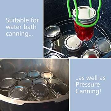 Canning Lids for Ball, Kerr Jars - Split-Type Metal Mason Jar Lids for Canning - Food Grade Material, 100% Fit & Airtight for Regular Mouth Jars (80mm Regular Mouth（100 Pcs）)