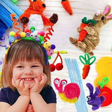 360 PCS Multi-Color Pipe Cleaners for Creative Crafts