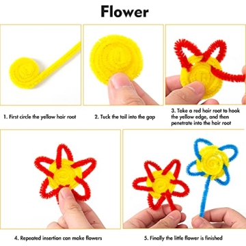 360 PCS Multi-Color Pipe Cleaners for Creative Crafts