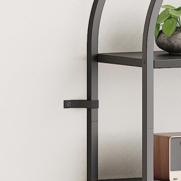 Sturdy IDEALHOUSE 5-Tier Bookcase with Arched Design