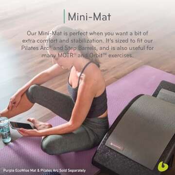 Balanced Body Mini-Mat, Pilates or Yoga Exercise Mat for Pilates Arc and Step Barrels, Workout Mat f...