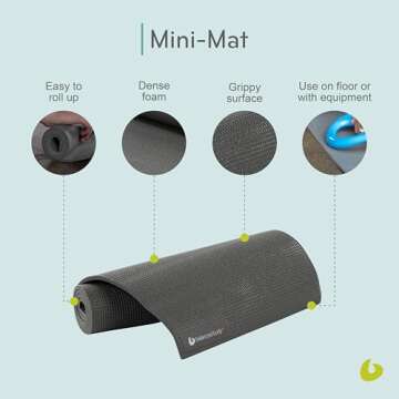 Balanced Body Mini-Mat, Pilates or Yoga Exercise Mat for Pilates Arc and Step Barrels, Workout Mat for Home Gym or Pilates Studio Use