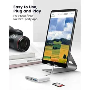 Fubiaofei SD Card Reader for iPhone iPad - 4 in 1 Accessory