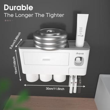 iHave Toothbrush Holder – Stylish Wall-Mounted Bathroom Storage