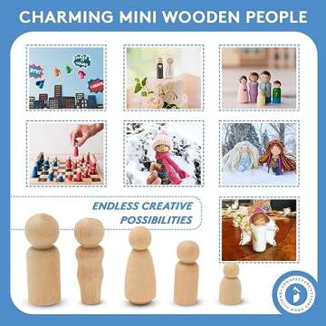 Woodpeckers 40 Piece Wooden Peg Doll Family Set