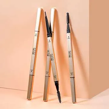 Eyebrow Pencil,3 PCS Waterproof Long-Lasting Microblading Brown Brow Pencil,Natural Eyebrow Makeup Ultra Slim Defining Eyebrow Pencils