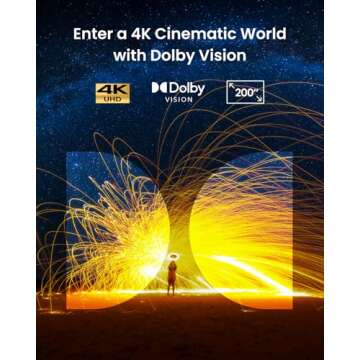 NEBULA Cosmos 4K SE Smart Projector - 4K Visuals, 200" Screen, Dolby Vision