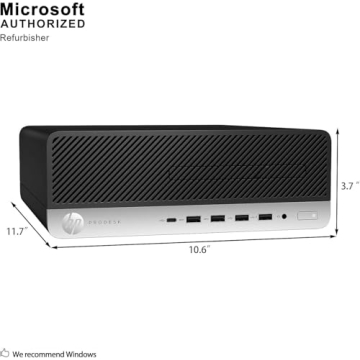 HP Prodesk 600 G3 Desktop with Monitor & RGB Gear