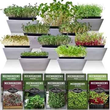 Survival Garden Seeds Microgreens 10 Pack - Grow Your Own Fresh Greens