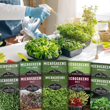 Survival Garden Microgreens 10 Pack Seeds for Easy Growing