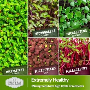 Survival Garden Microgreens 10 Pack Seeds for Easy Growing
