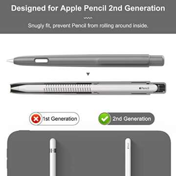 MoKo Holder Case Compatible with Apple Pencil 2nd Generation, Retractable Protective Apple Pencil Co...