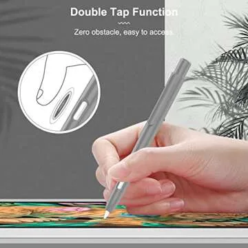 MoKo Holder Case Compatible with Apple Pencil 2nd Generation, Retractable Protective Apple Pencil Cover with Sturdy Clip, Hard PC Apple Pencil Case, Support Double-Tap, Dark Gray
