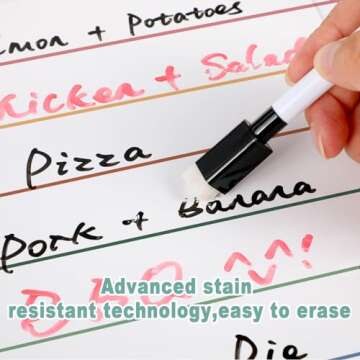 2 Pieces Magnetic Weekly Dry Erase Boards Erasable Weekly Calendars Whiteboard Planners with 2 Pieces Markers for Office, Home, School Supplies (Simple Style)