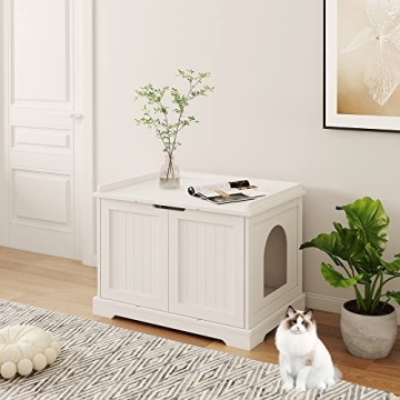 Stylish HOME BI Cat Litter Box Enclosure for Your Pet