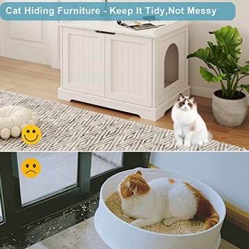 Stylish HOME BI Cat Litter Box Enclosure for Your Pet