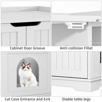 Stylish HOME BI Cat Litter Box Enclosure for Your Pet