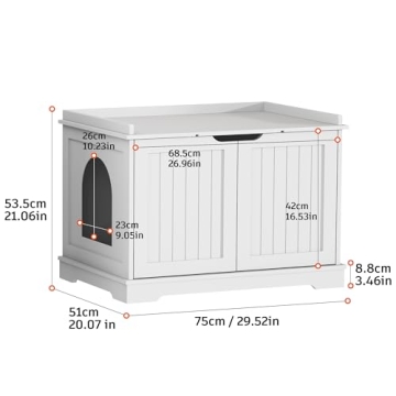 Stylish HOME BI Cat Litter Box Enclosure for Your Pet
