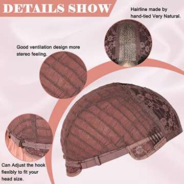 NAYOO Long Ombre Pink Wavy Wig for Women 26 Inch Middle Part Curly Wavy Wig Natural Looking Synthetic Heat Resistant Fiber Wig for Daily Party Use (Ombre Pink)