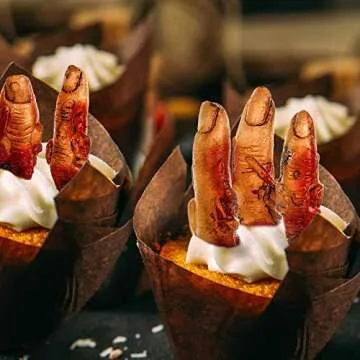 Hicarer 15 Pieces Halloween Broken Fake Body Parts Decoration Scary Fake Fingers Eyeballs Horror Props Halloween Haunted Room Vampire Zombie Horror Party Favors