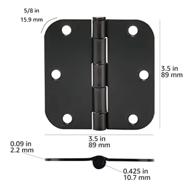 Amazon Basics 5/8 Radius Interior Door Hinges Pack