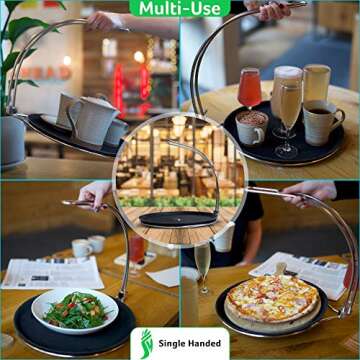 Single handed Tipsi Tray - One Handed Serving Tray, Food and Drink Tray. One Hand Tray, for an Older Person (14 Inch Diameter)