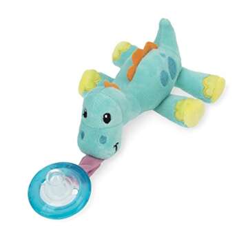 Nuby Snuggleez Pacifier Plush Dino: Cuddly Comfort for Babies