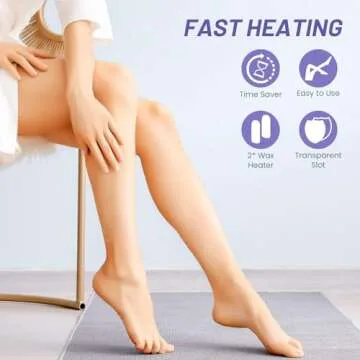 Subay Roll on Wax Warmer Double Cartridges Warmers 110v for Women Men Body Waxing Coarse Hair Removal with Heater Base for Hair, Leg, Face, Armpit, Bikini, Eyebrow, Brazilian