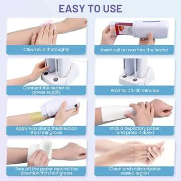 Subay Roll on Wax Warmer Double Cartridges Warmers 110v for Women Men Body Waxing Coarse Hair Removal with Heater Base for Hair, Leg, Face, Armpit, Bikini, Eyebrow, Brazilian