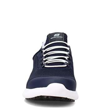 Skechers Womens Slip-on Food Service Shoe, Navy, 8.5