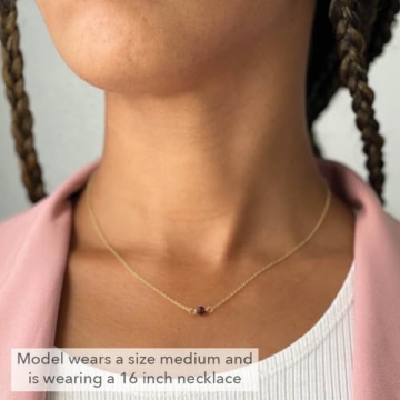 Rebecca Anne Handmade Gold January Garnet Birthstone Necklace